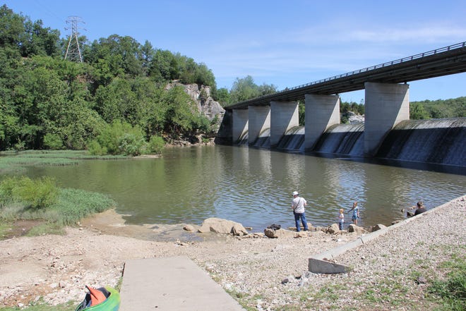 Lake Springfield was created when this dam was built across the James River to provide cooling water for nearby James River Power Station. The lake's water quality has diminished in recent years, according to water expert Joe Pitts of Ozark.