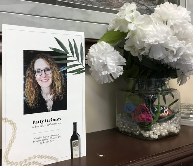A small display in the Pine Grove Cemetery office honors the memory of Patty Grove. Grove, the manager of the cemetery, was killed in an Oct. 3 shooting spree at the cemetery.