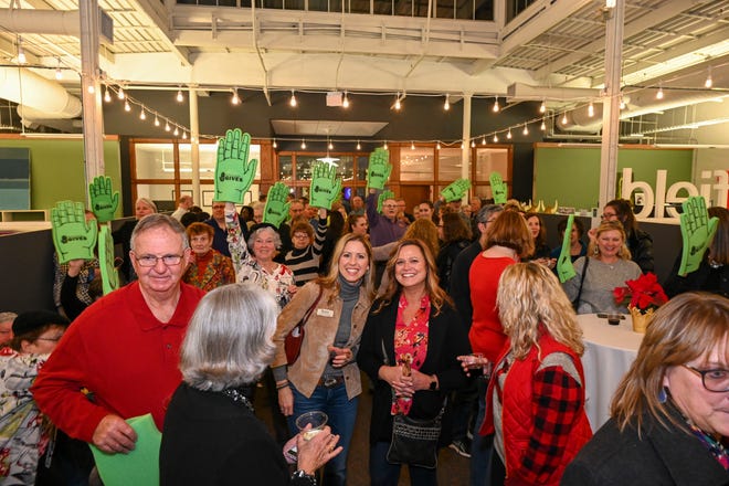A Richland Gives Leader Board Watch Party was held at Idea Works in Mansfield Wednesday to celebrate the donations raised online by 92 Richland County nonprofit organizations.