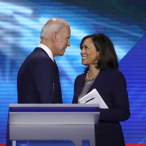 Former Vice President Joe Biden and Sen. Kamala Ha