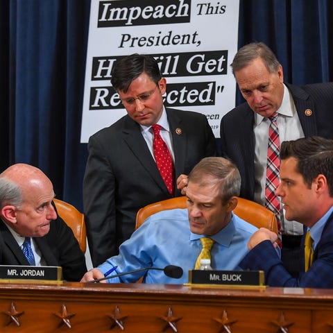 From left lower, Rep. Louie Gohmert, R-Texas, Rep.