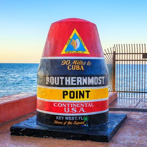 Key West's famous buoy proclaims it is the souther