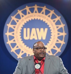 United Auto Workers President Rory Gamble at this year's union bargaining convention.