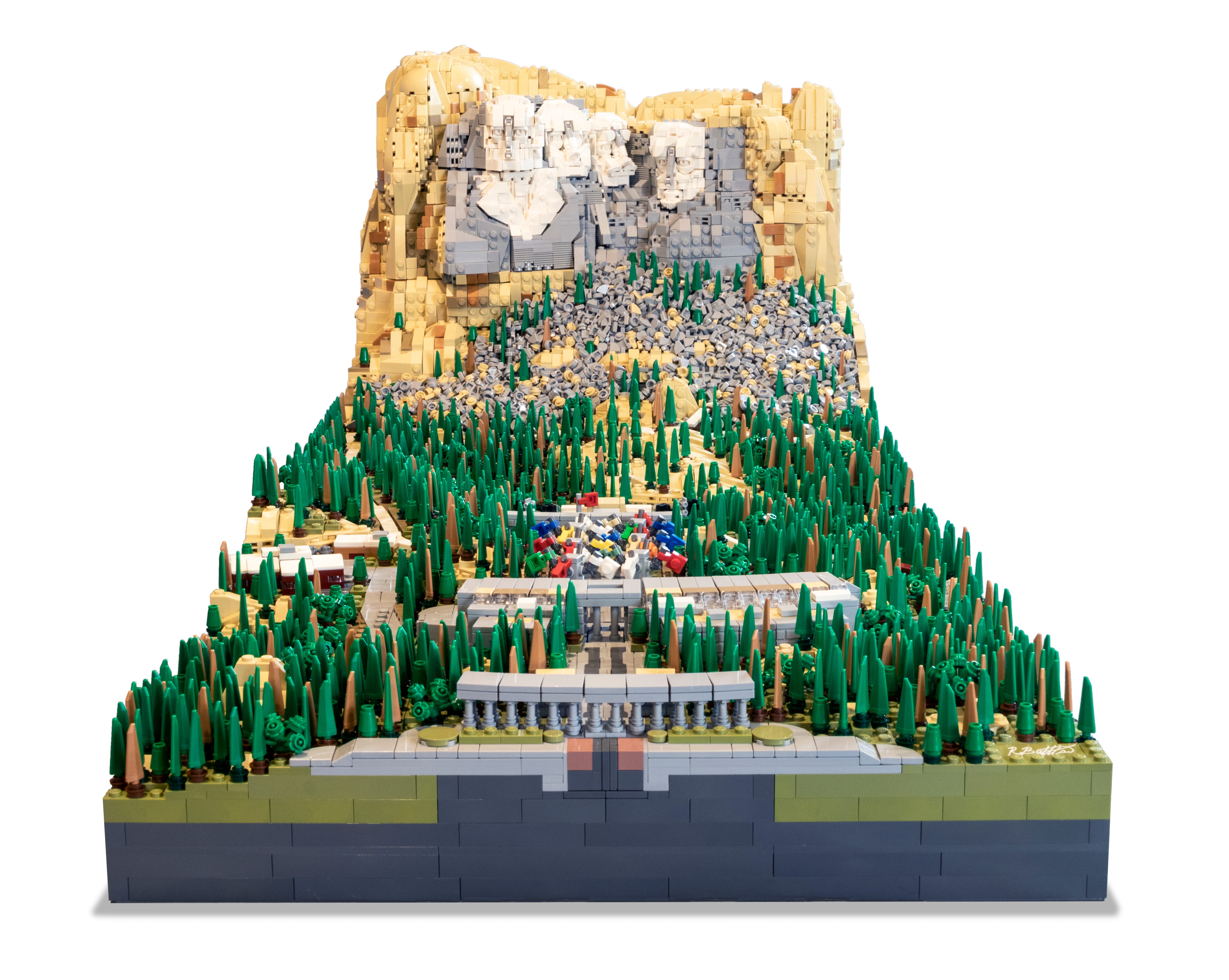 Wade Statistisk social Great bricks, great places: Artist makes Mount Rushmore entirely out of Lego