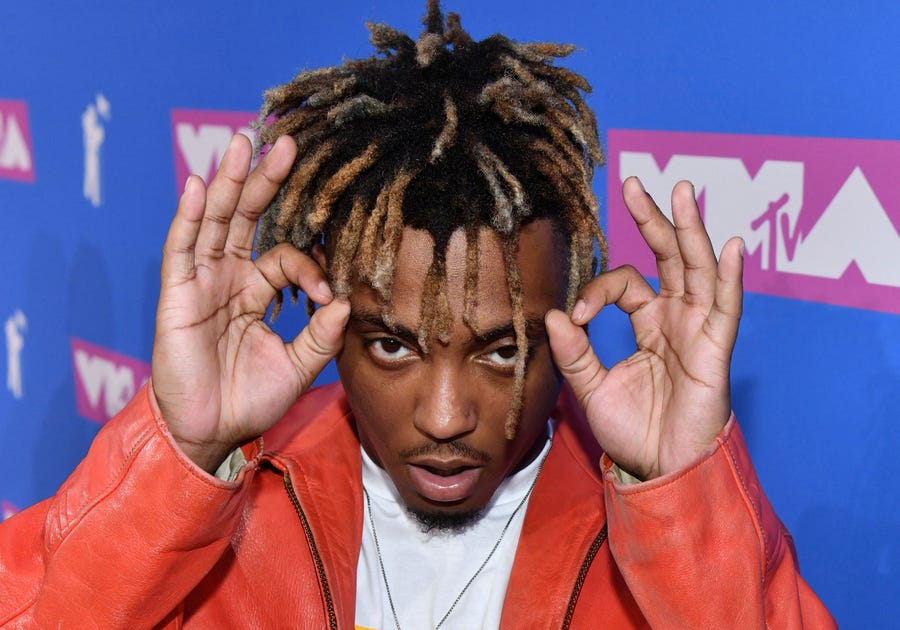 Juice Wrld arrives at the MTV Video Music Awards at Radio City Music Hall on Monday, Aug. 20, 2018, in New York. The Chicago-area rapper, whose real name is Jarad A. Higgins, was pronounced dead Sunday, Dec. 8 after a "medical emergency'' at Chicago's Midway International Airport, according to authorities. Chicago police said they're conducting a death investigation. 