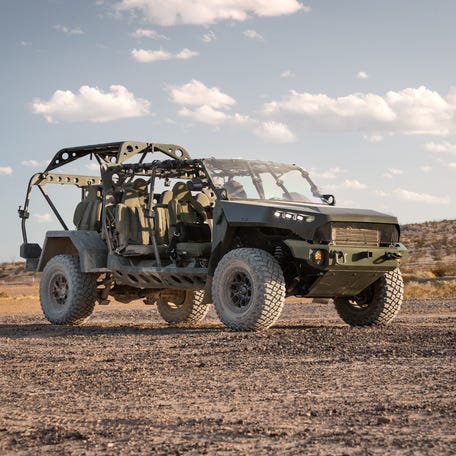 GM Defense Infantry Squad Vehicle at its Proving Grounds in Yuma, AZ