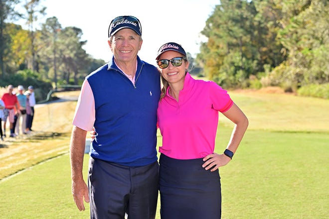 Jerry Pate and daughter Jenni competed together at the PNC Bank Father Son Challenge, a PGA Tour managed event, in Orlando.