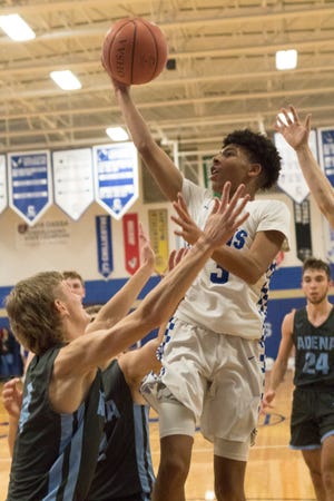Chillicothe guard Tre Beard goes up for a shot in a 78-44 win over Adena on Monday, Dec. 9, 2019, in Chillicothe, Ohio. Beard scored 19 points in a win over Washington, good enough for an Athlete of the Week nomination.
