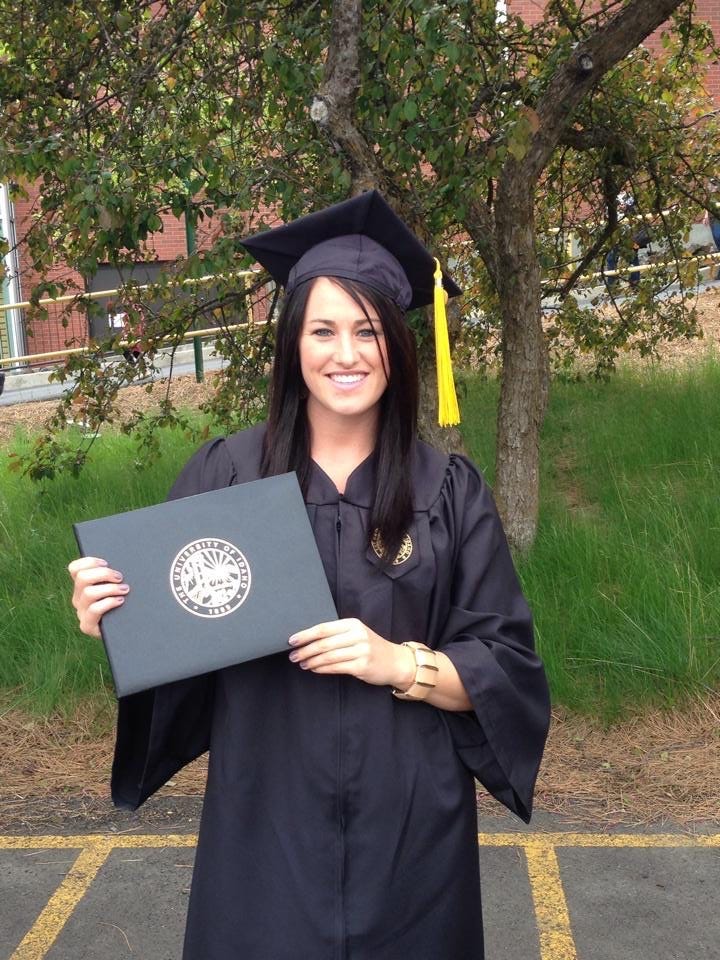 Mairin Jameson, seen here in a graduation picture, is a former University of Idaho diver who reported fellow student-athlete Jahrie Level for sexual assault in April 2013.