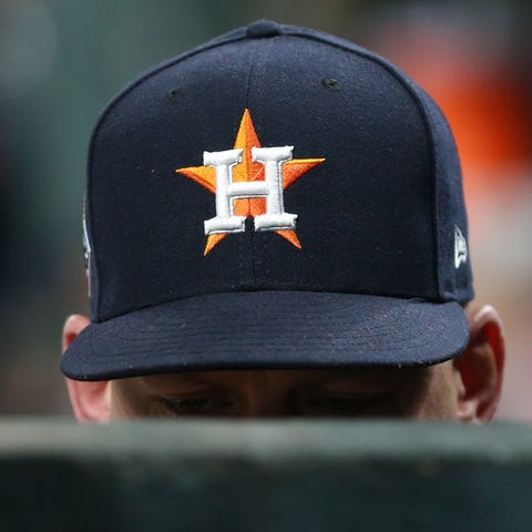 Houston Astros manager AJ Hinch before Game 7 of t