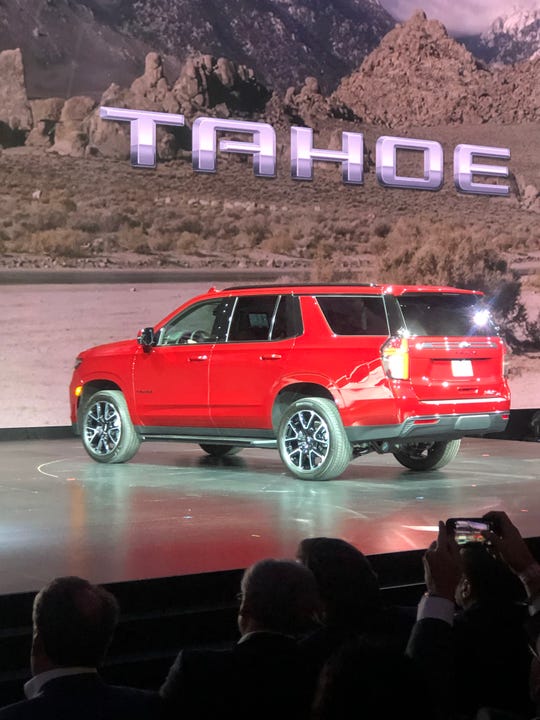 General Motors unveiled the 2021 Chevrolet Tahoe SUV to the media on Dec. 10, 2019 in Detroit.