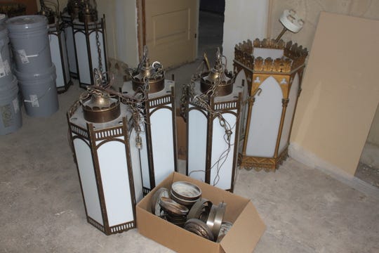 Part of the renovation project at St. Mary of the Angels in Green Bay will bring back these decorative light covers that had been removed and put in storage for decades.