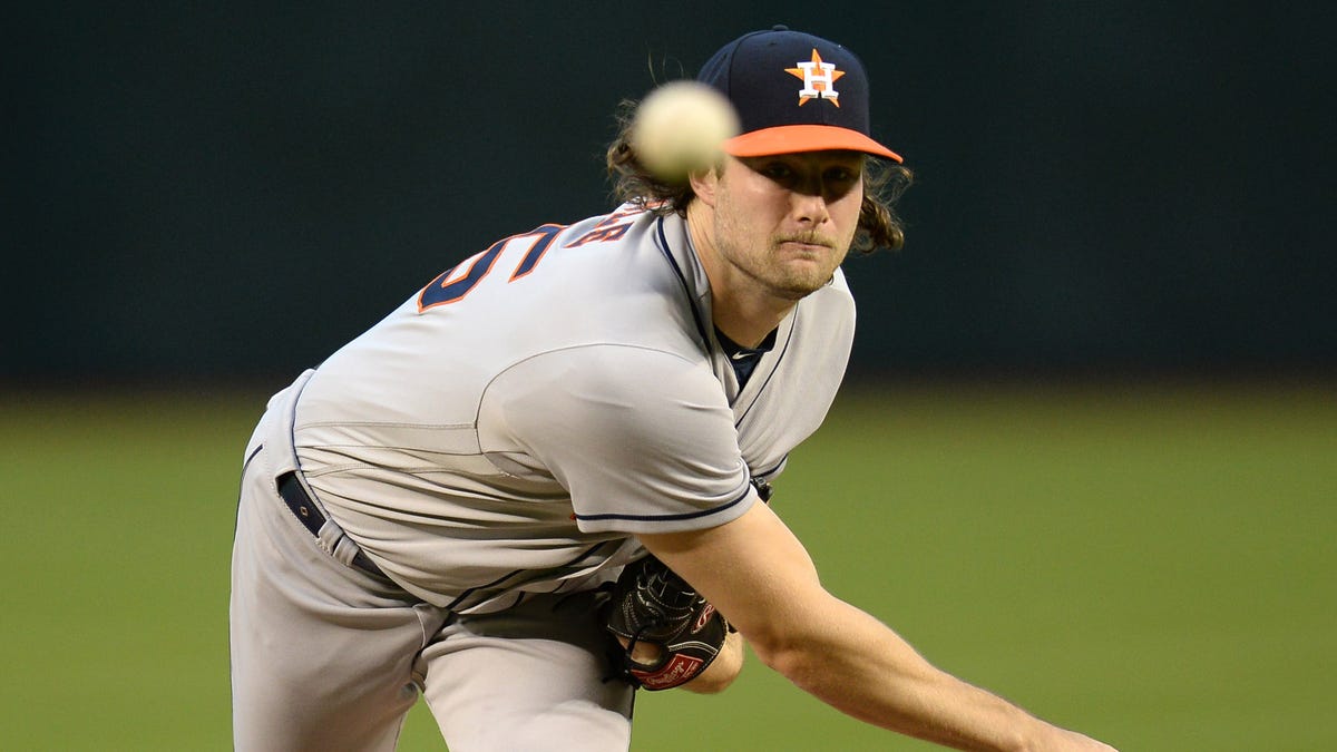 Starting pitcher Gerrit Cole had a 2.50 ERA and 326 strikeouts in the regular season for the Houston Astros.
