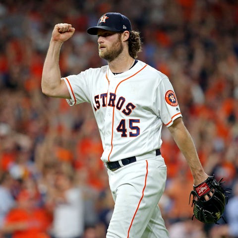 Gerrit Cole was 20-5 with the Astros last season.