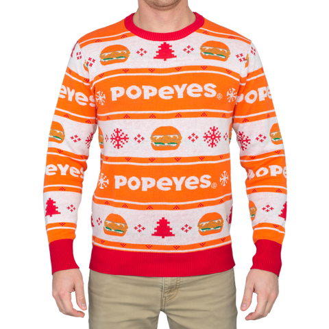 Popeyes has a limited Christmas sweater with chick