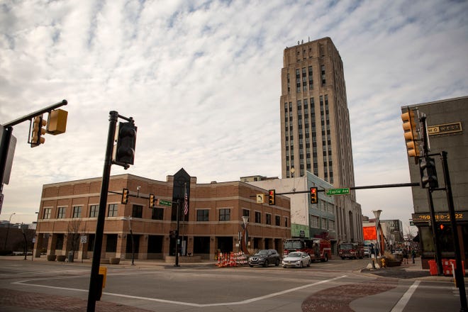 In this 2019 photo, traffic flows through downtown on the corner of Michigan Ave. and Capital Ave.