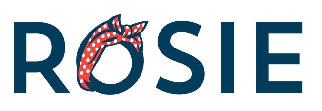 The logo for the local group "Rosie."