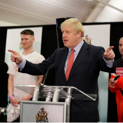 British Prime Minister Boris Johnson speaks after 