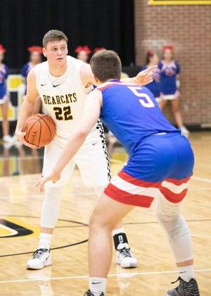 Paint Valley basketball's Bryce Newland stands at the top of the key during Paint Valley's game against Zane Trace on Dec. 13, 2019, in Bainbridge, Ohio. Newland scored his 1,000th career point in a game against Lynchburg-Clay last week.