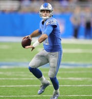 Detroit Lions quarterback David Blough passes vs. the Tampa Bay Buccaneers during the second half Sunday, Dec. 15, 2019 at Ford Field.
