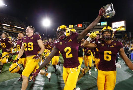 ASU wide receiver Brandon Aiyuk (2) announced Sunday that he is skipping the Sun Bowl to prepare for the NFL draft. Aiyuk made All Pac-12 first team as a senior.