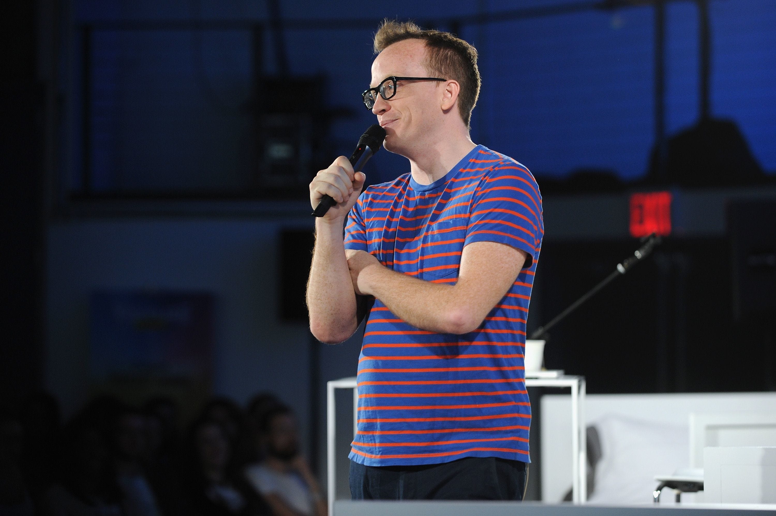 Chris Gethard speaks onstage during the Beautiful/Anonymous podcast at the Casper Podcast Lounge during the 2016 Vulture Festival at Highline Stages on May 21, 2016 in New York City.