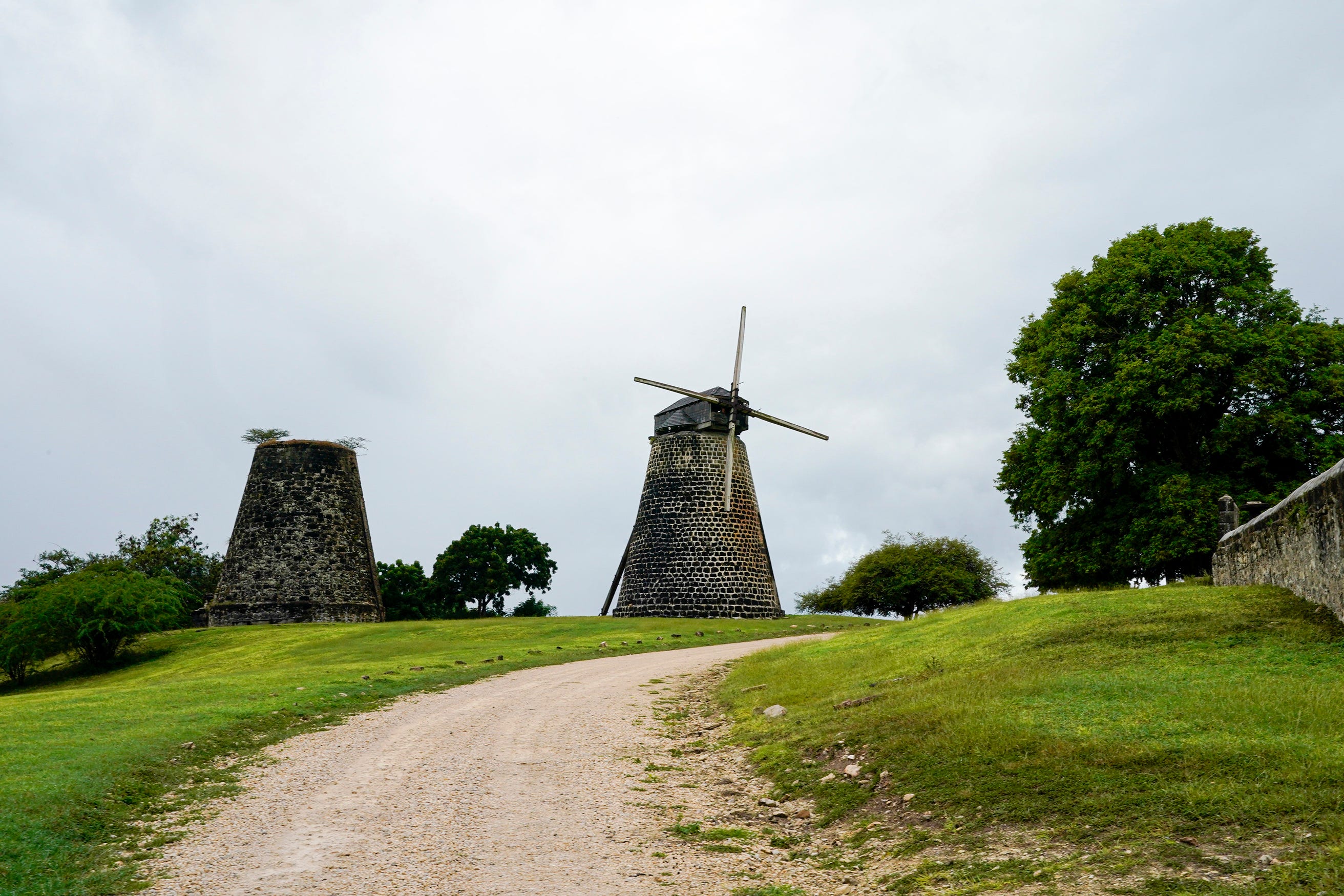 Betty's Hope, a former sugar plantation, was one of the largest on Antigua. Local historians said there were more than 200 plantations on the island. The site at Betty's Hope is now a destination for tourists and others. A small museum and a sugar mill are on the site.