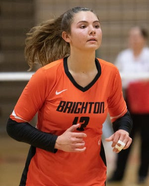 Brighton's Celia Cullen is the repeat winner of Livingston County's volleyball Player of the Year award.