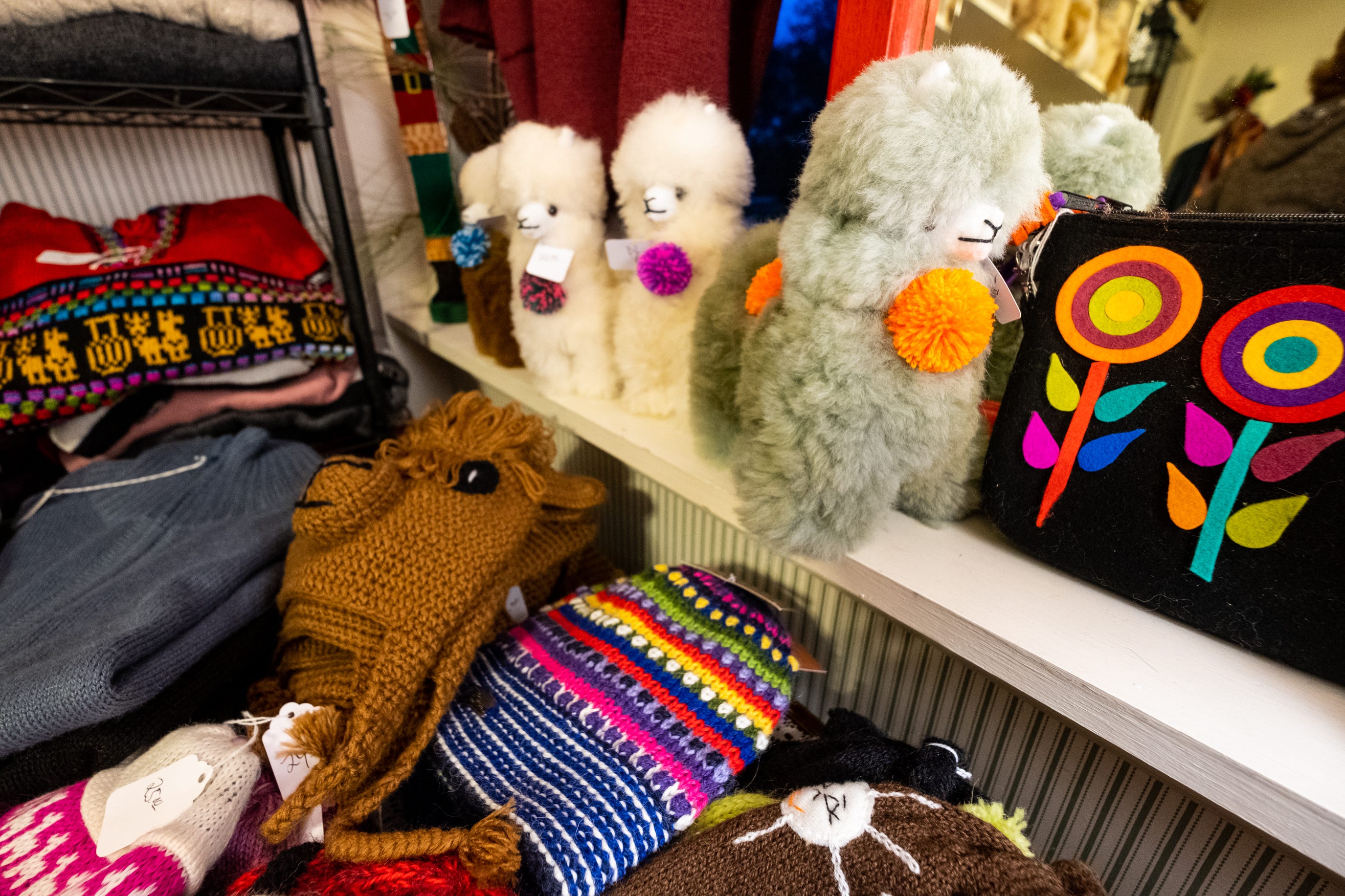 stuffed animal made out of alpaca fur