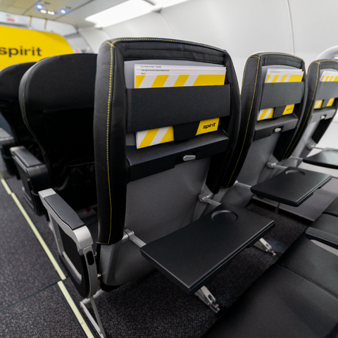 Spirit Airlines' new seats included a regular size