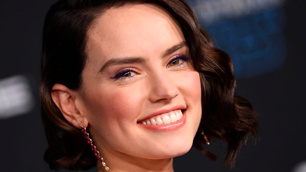 English actress Daisy Ridley arrives for the world
