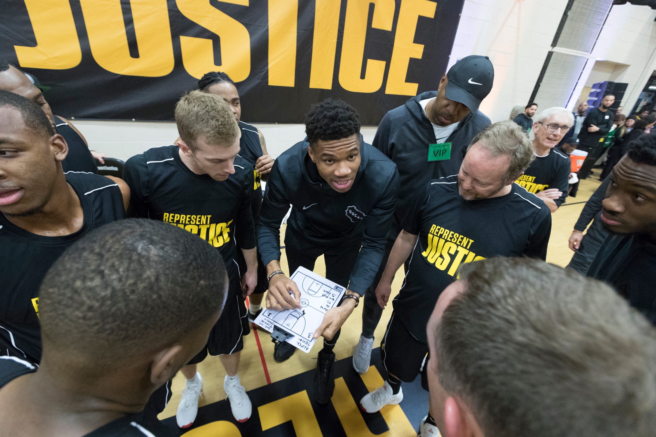 Milwaukee Bucks Take Part In A Program Put On By The Anti Recidivism Coalition