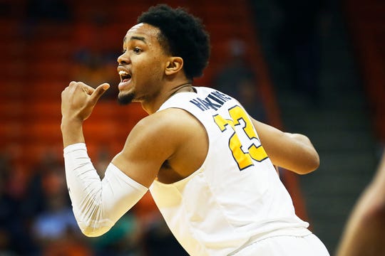 UTEP's Nigel Hawkins talks to his team during the game against University of California Irvine on Tuesday, Dec. 17, 2019, in the 58th Annual WestStar Bank Don Haskins Sun Bowl Invitational in El Paso.