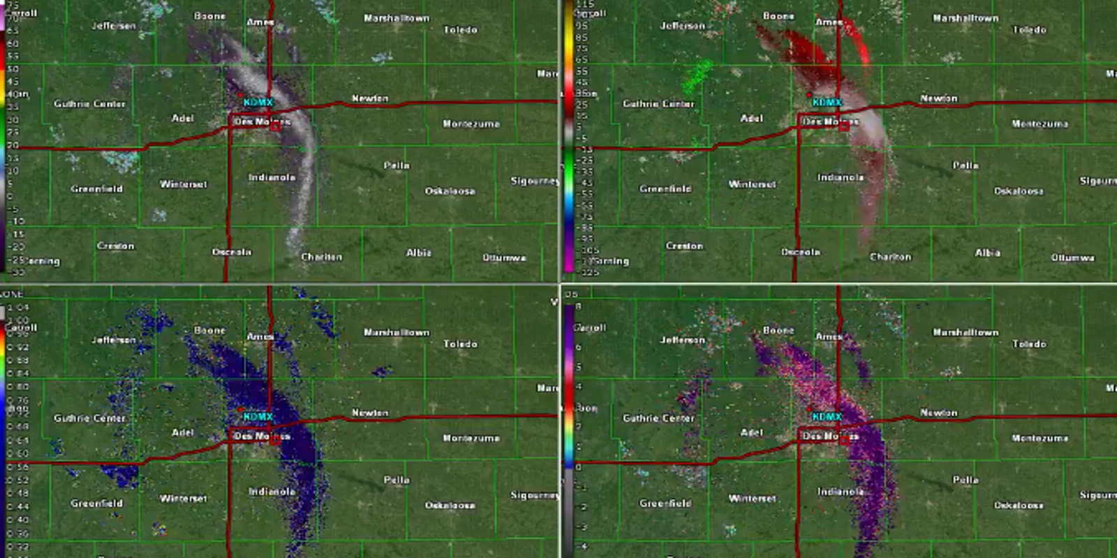 What showed up on DSM weather radars last night Was it biological or