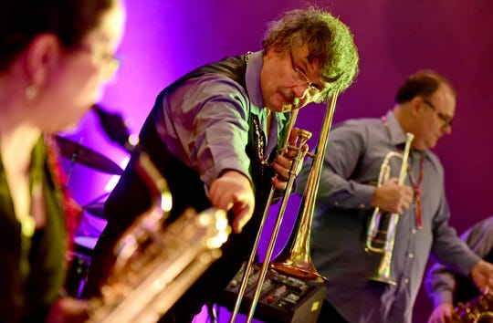 Basin Street Jazz Band plays during the 25th annual Rockin' Mardi Gras Celebration at the Lost Dog Cafe & Lounge in downtown Binghamton. March 5, 2019.