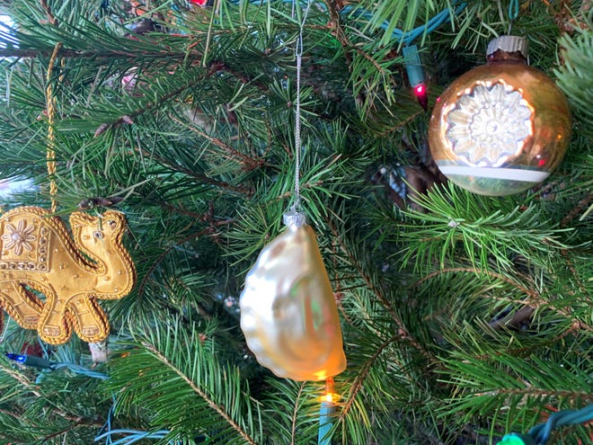 Many families hide a pickle on their Christmas tree and we have one of those too, but a particular favorite is the Golden Pierogi.