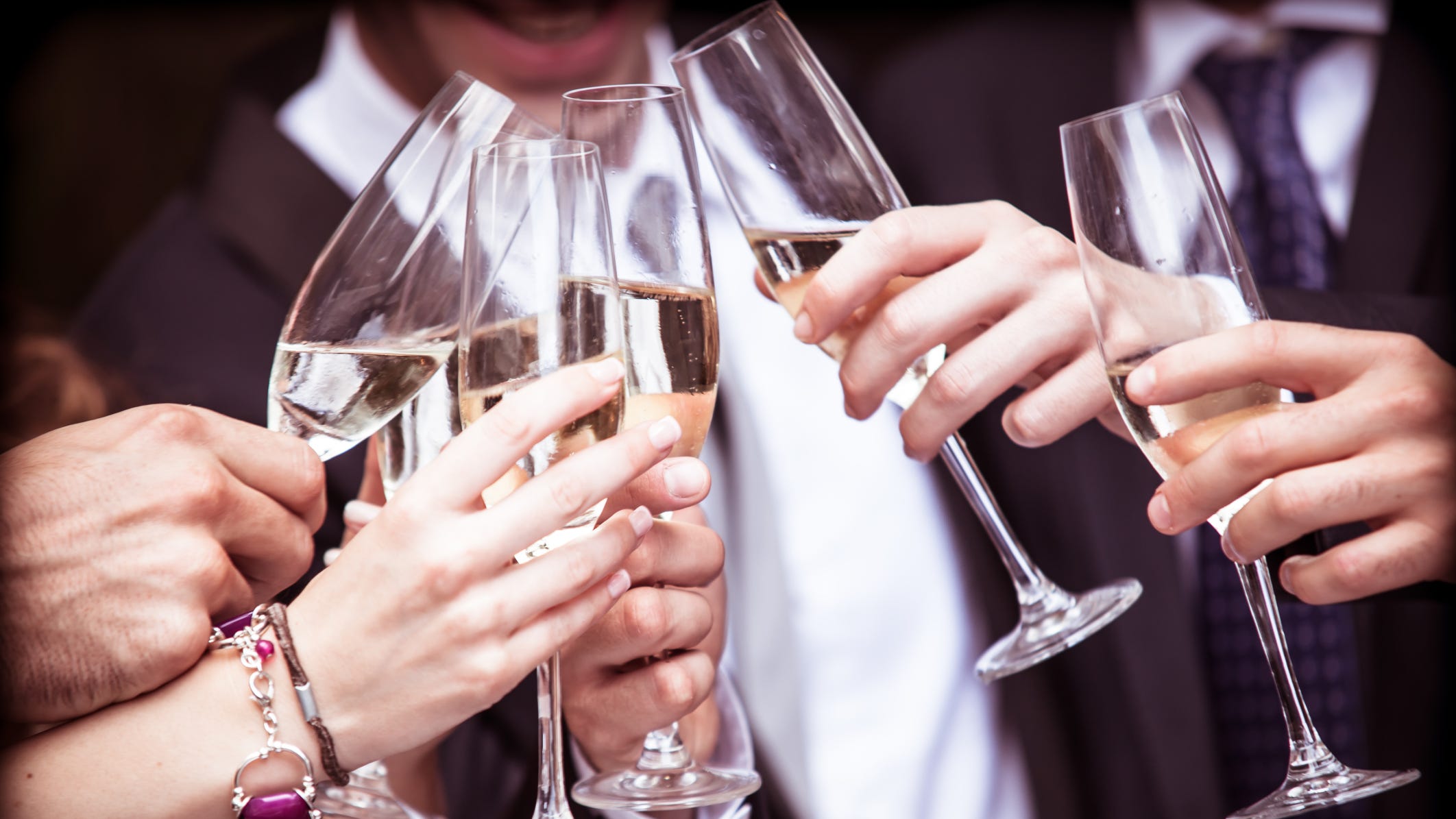 A champagne toast can still take place at a wedding if the COVID-19 guidelines are followed.