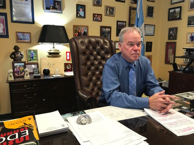 Rockland County Executive Ed Day talks about issues facing Rockland County in his office in New City Dec 17, 2019.