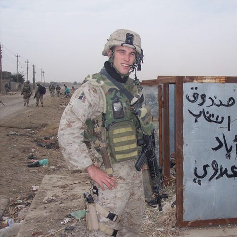 Elliot Ackerman in Fallujah, Iraq, in December 200