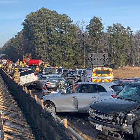 HANDOUT --- 35 car chain reacts crash in York Coun