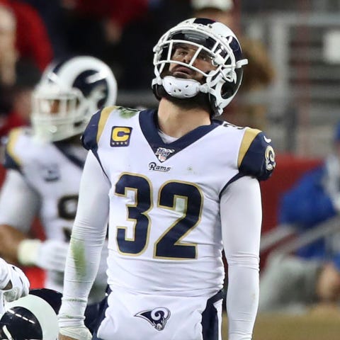 Eric Weddle (32) and the Rams won't be defending t