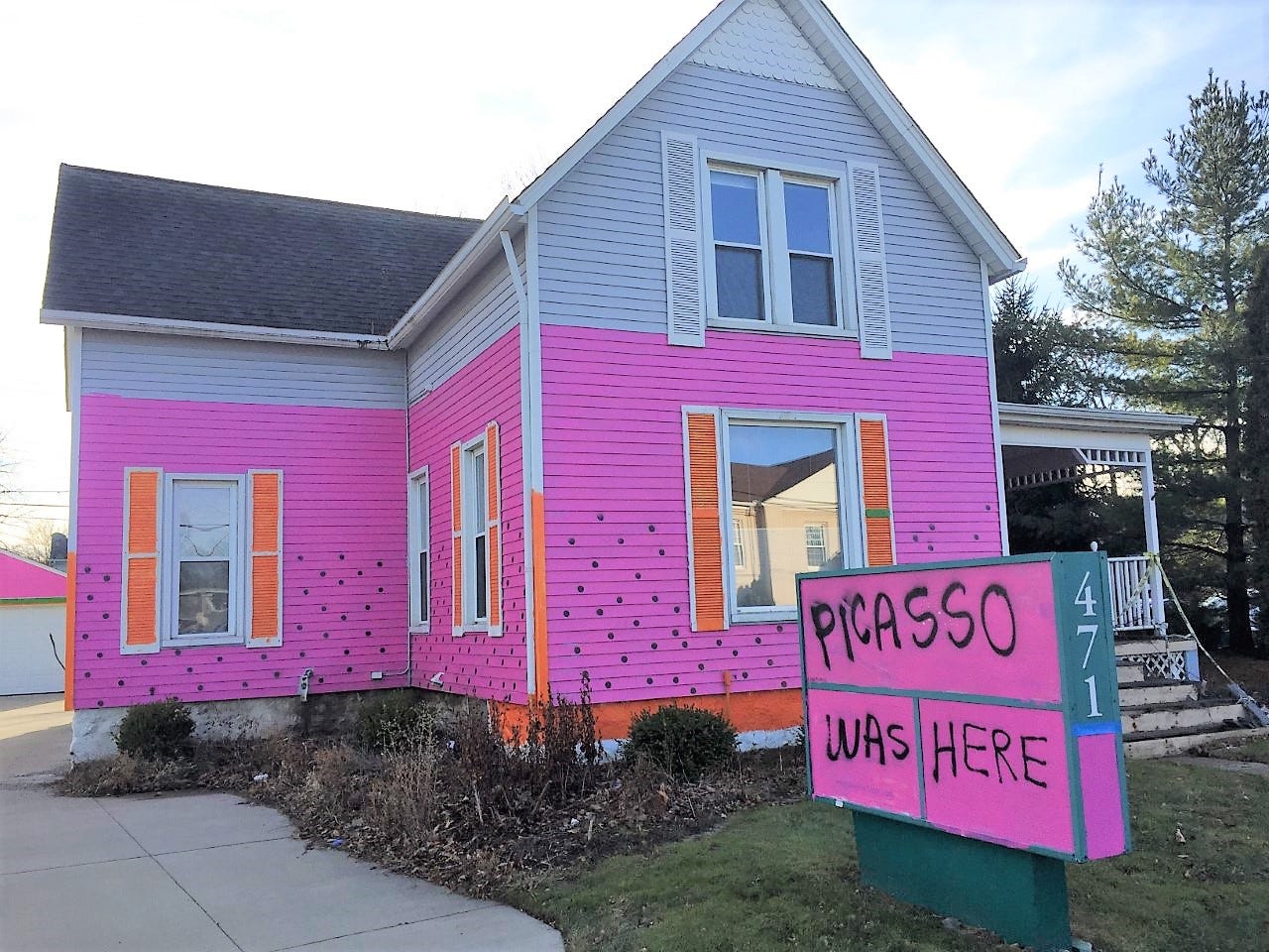 Odd pink house in Plymouth draws attention, creates opinions