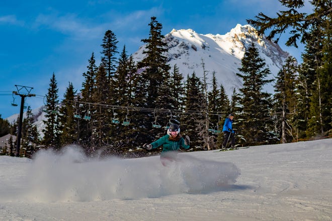 Skiing at Mount Hood Meadows this season has been one of the few bright spots in Oregon, which has seen low snow conditions overall.