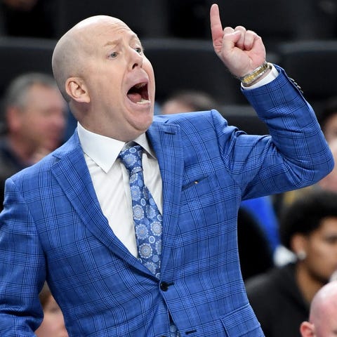 Mick Cronin gestures during UCLA's game against No