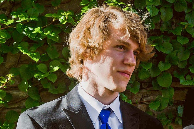 FILE - This undated file photo provided by Matthew Westmoreland shows Riley Howell. The North Carolina college student hailed by police as a hero for preventing more injuries and deaths after a gunman opened fire in a classroom in April 2019 has been immortalized as a Jedi by the production company for the Star Wars franchise. (Matthew Westmoreland via AP, File)