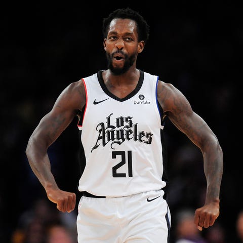 Los Angeles Clippers guard Patrick Beverley  react