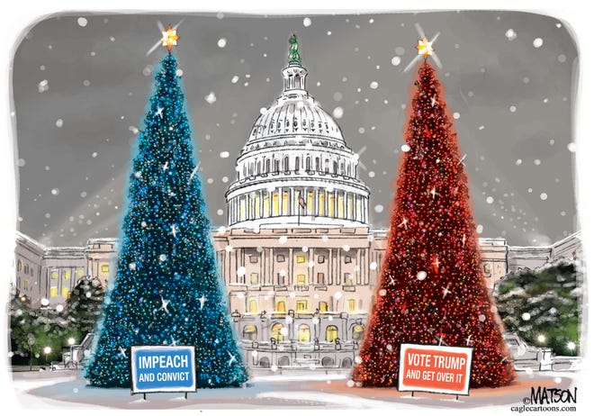 Christmas trees in D.C.