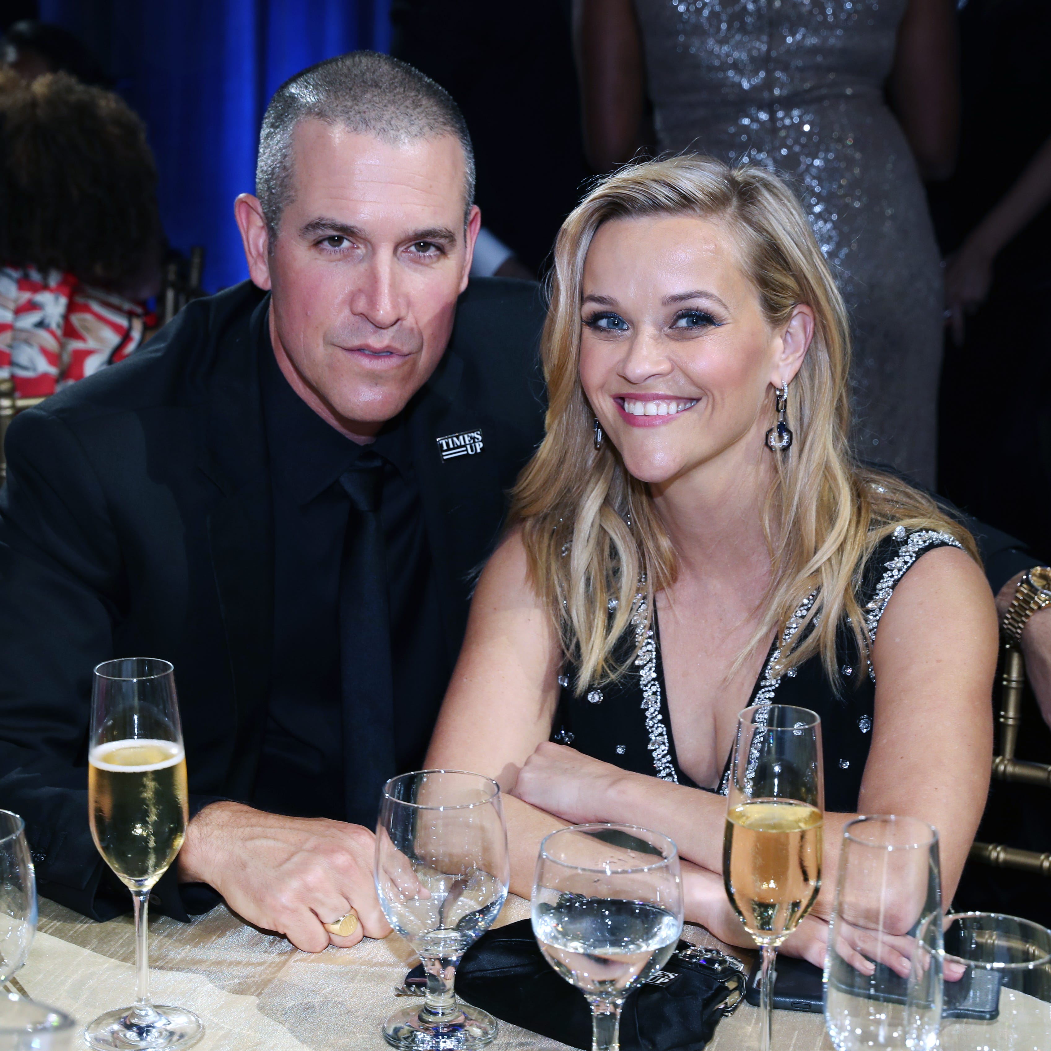 SANTA MONICA, CA - JANUARY 11:  Jim Toth (L) and Reese Witherspoon attend The 23rd Annual Critics' Choice Awards at Barker Hangar on January 11, 2018 in Santa Monica, California.  (Photo by Christopher Polk/Getty Images for The Critics' Choice Awards  ) ORG XMIT: 775101429 ORIG FILE ID: 904017240