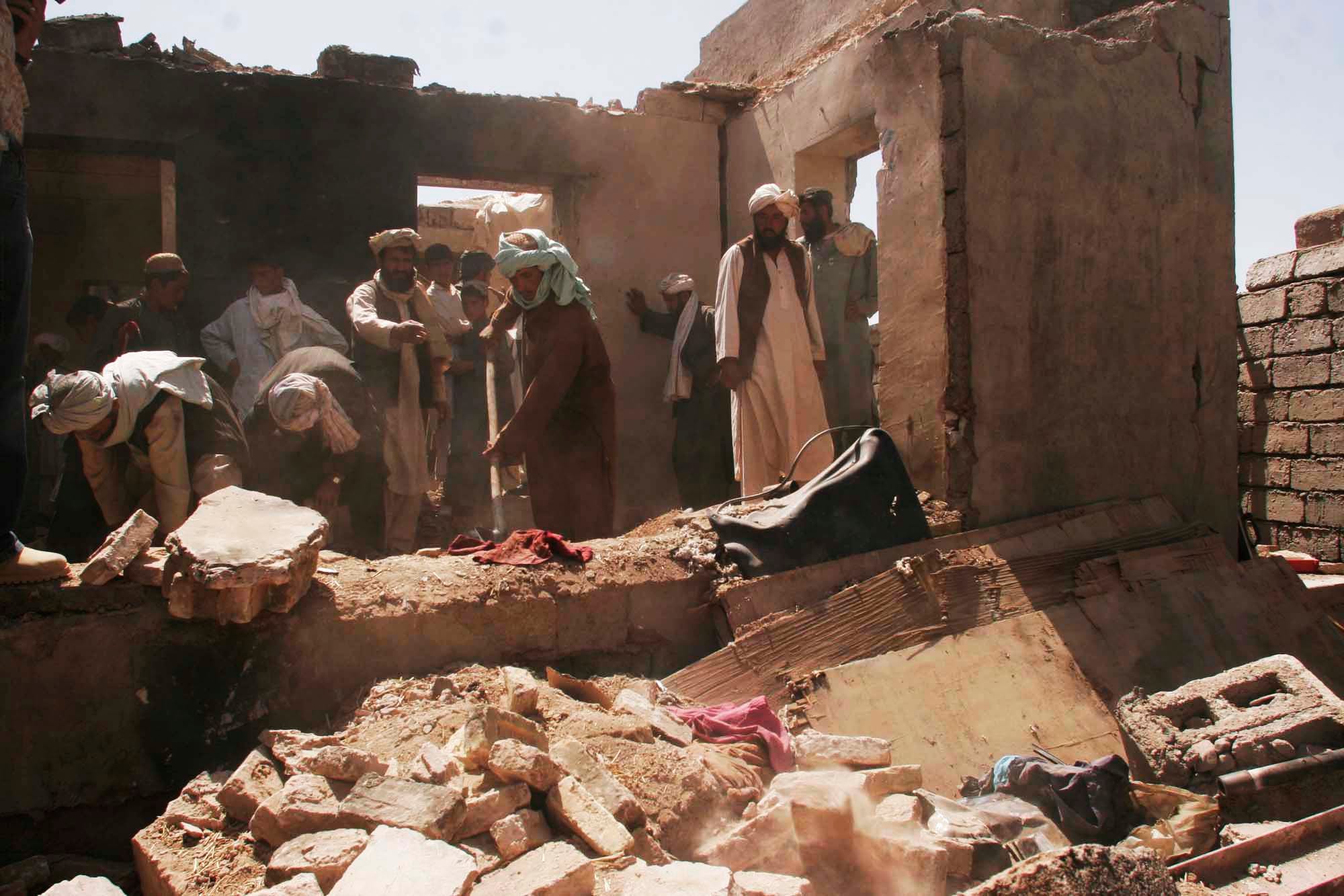 Villagers picked through the rubble for days after the airstrike. The U.S. military officials originally said only five to seven civilians were killed. But they did not look beneath the rubble. They adjusted that figure to more than 30 later.