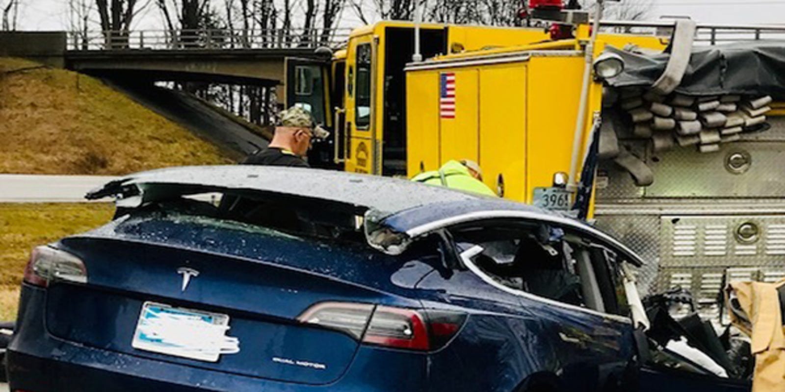 Telsa Rear Ends Fire Truck In Indiana Killing Arizona Woman
